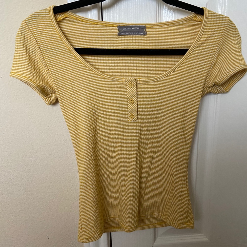 Yellow crop top